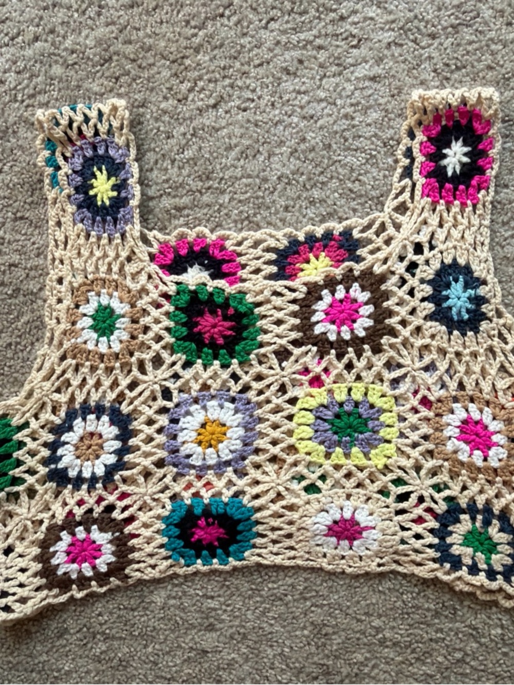 Swim Cover Crochet Top Size Small